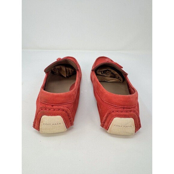 Cole Haan Mens Loafer Red Leather Driver Slip On Tasseled Penny Driving US 7 B - Picture 8 of 10